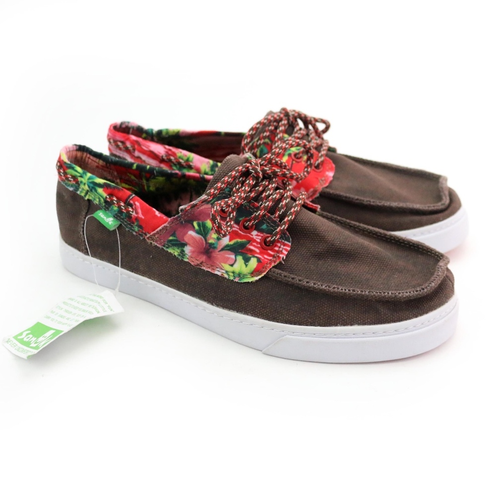 Sanuk Tropical Shipwrecked Brown Hawaiian Shoes